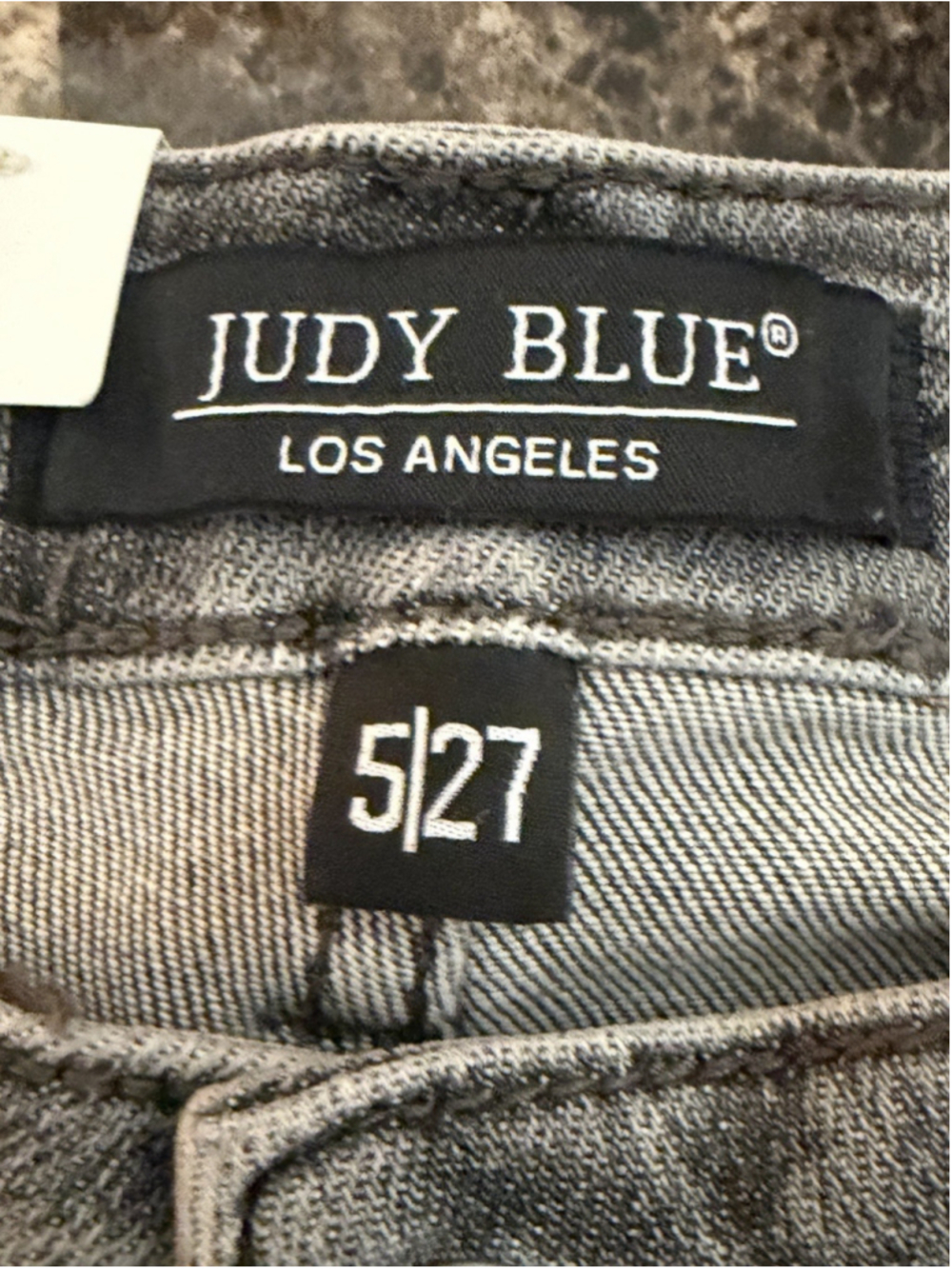 JUDY HIGH WAIST BUTTON FLY GREY COLOR WOMENS CUFFED CAPRI 5/27 Size - Picture 14 of 16